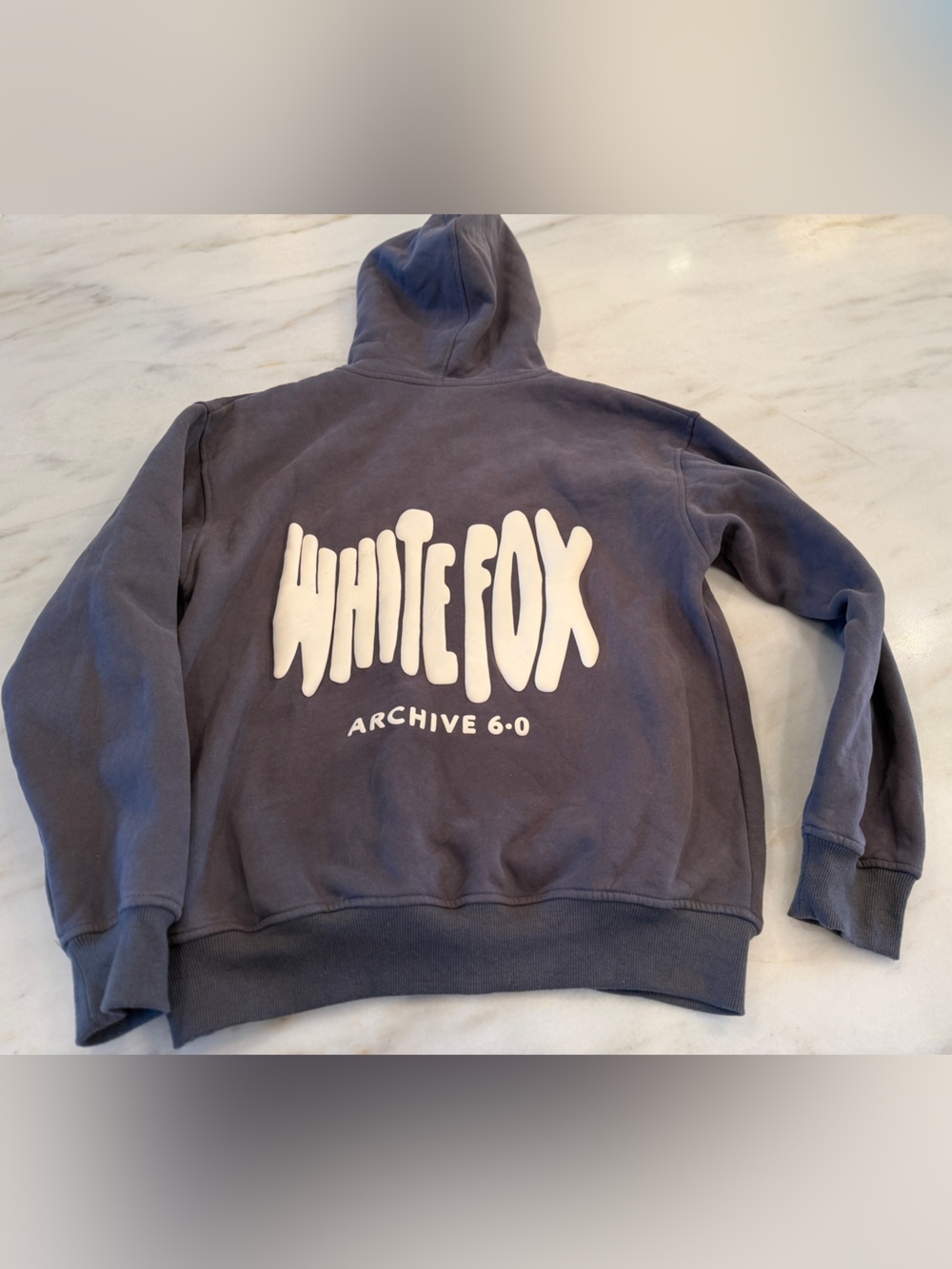 White fox gray charcoal  archive 6.0 hoodie sweatshirt XS S